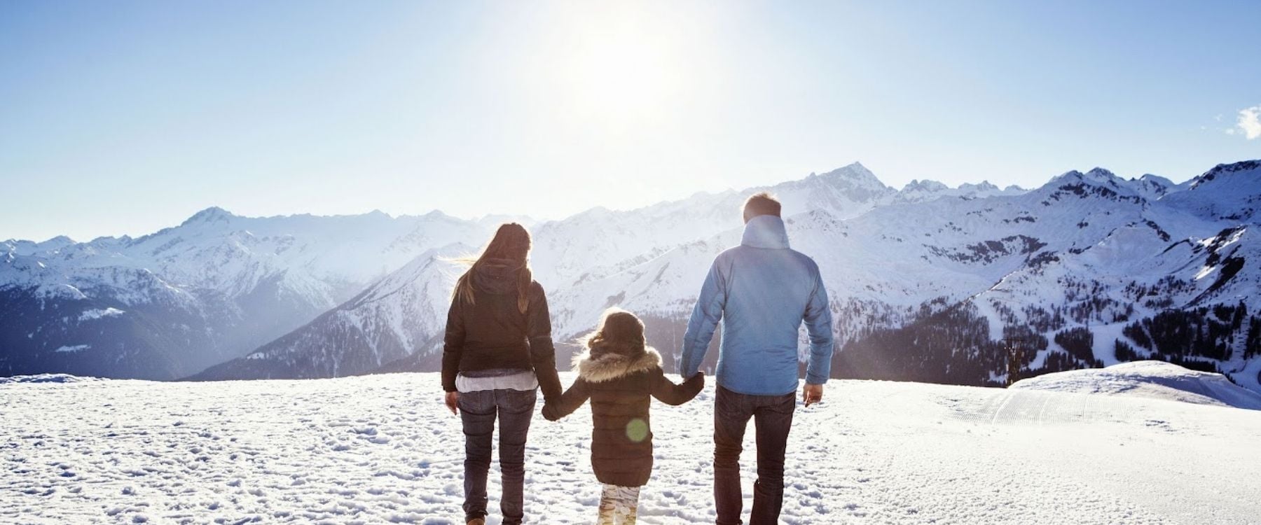 Family-Walk-Toward-The-Sunset