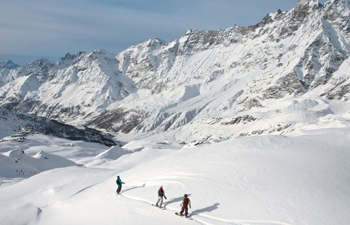 Skiing in Cervinia