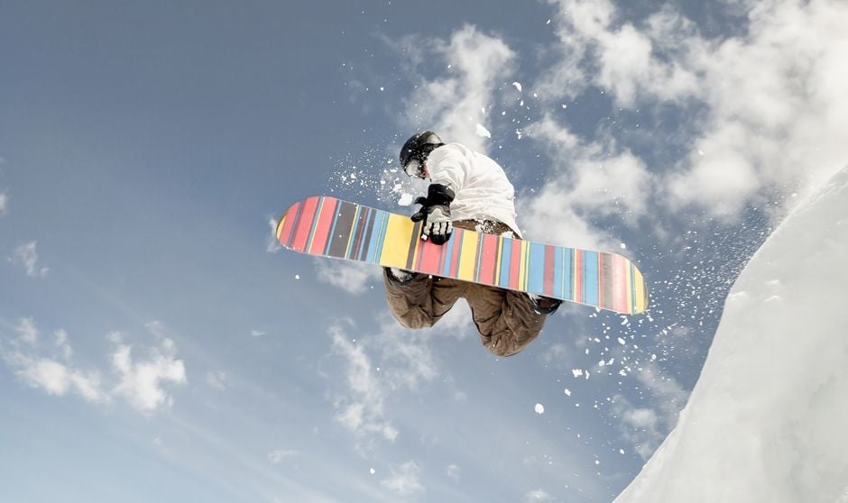 Snowboarding in Gstaad