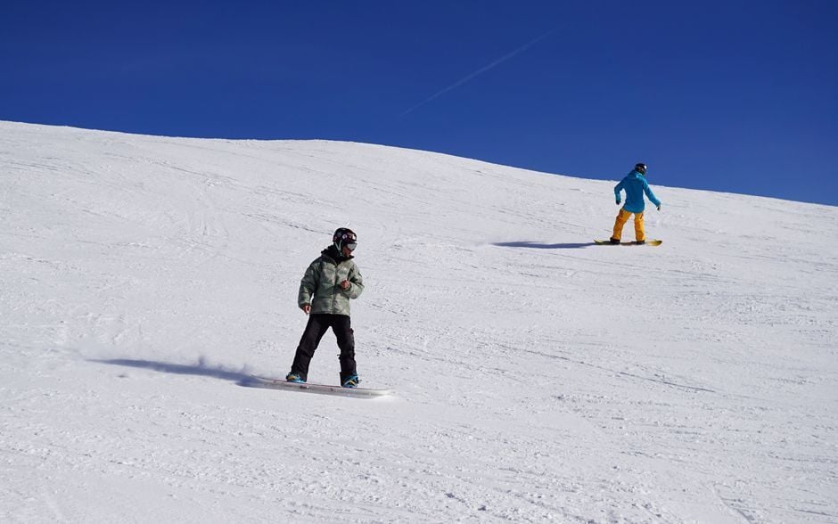 Snowboarding in Gressoney