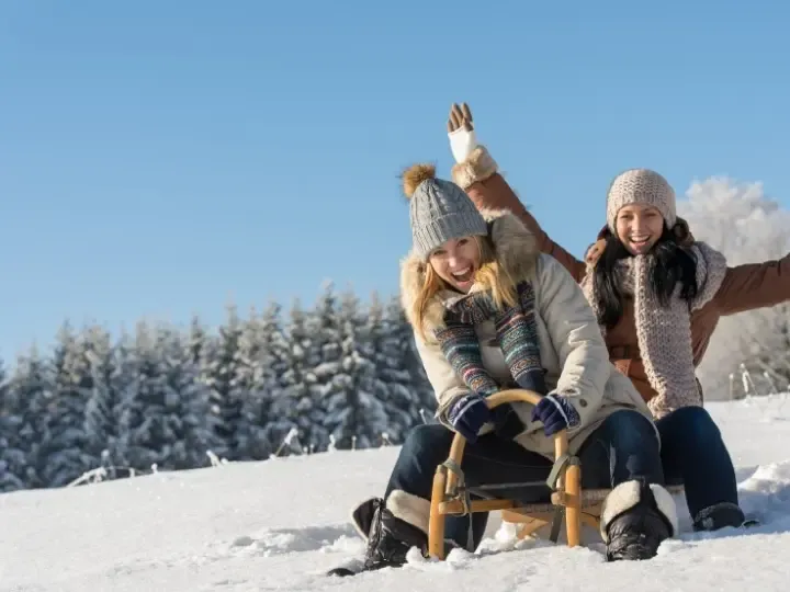 Tobogganing in Morzine
