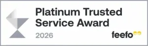 Feefo Platinum Trusted Service Award 2026 for delivering exceptional customer service