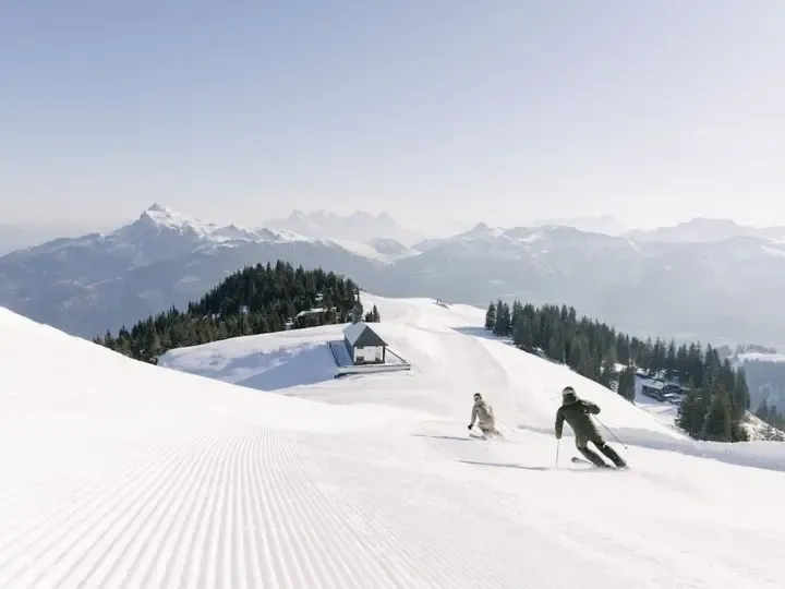 Two skiers
