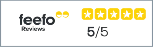 Feefo reviews 5/5