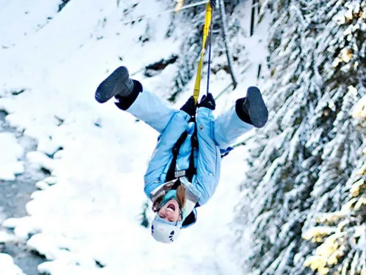 Winter Ziplining in Whistler