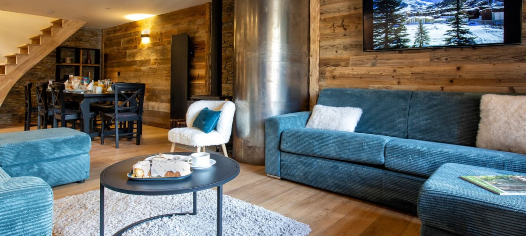 Chalet Hibou des Neiges Living Area